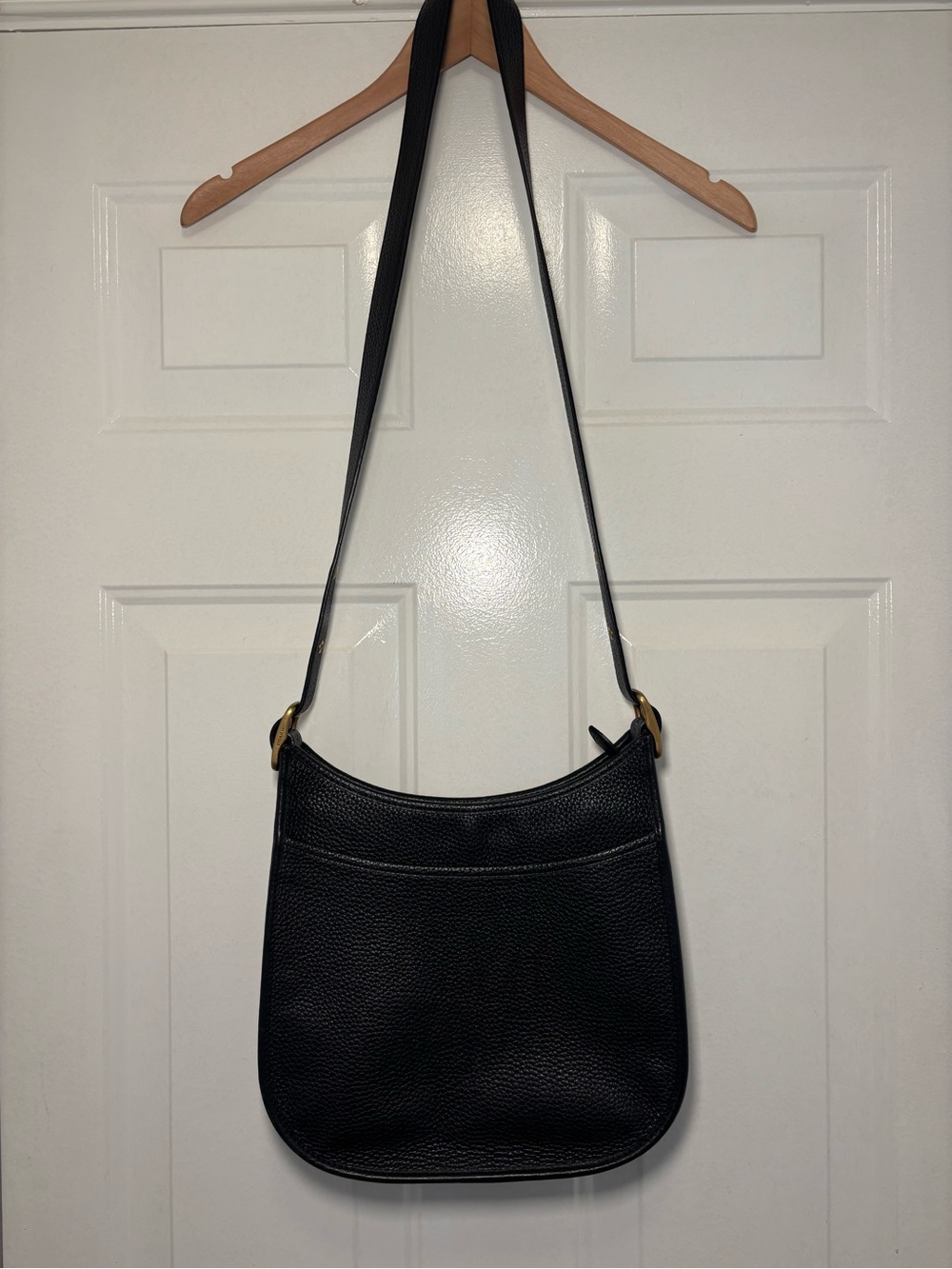 Coach Emery Black Grained Pebbled Leather Crossbody Shoulder Bag Purse